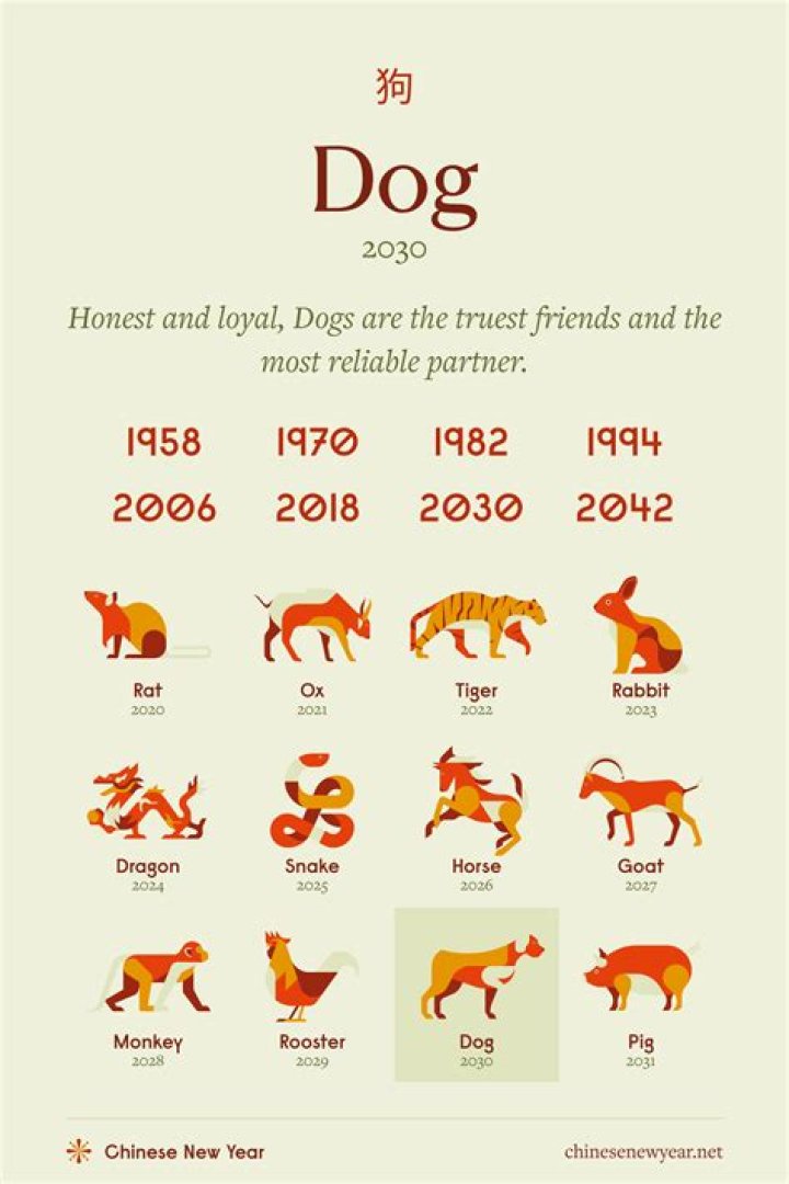 1970 Chinese Zodiac: Year of the Dog