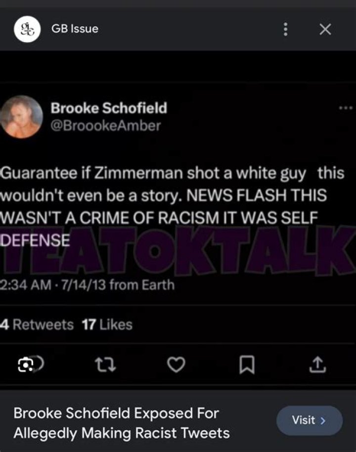 Brooke Schofield Racist Tweets: A Comprehensive Analysis