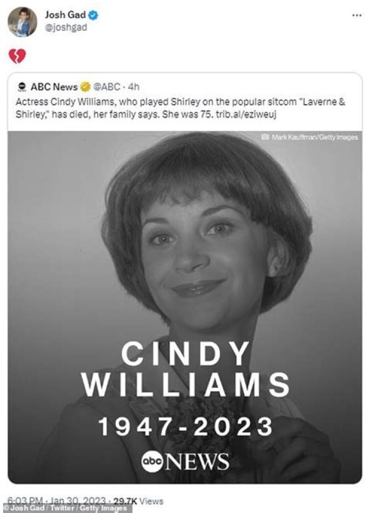 Cause of Death Cindy Williams: Unveiling the Truth Behind a Beloved Star