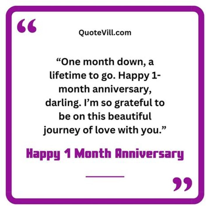 Happy 1 Month Anniversary Paragraph for Girlfriend