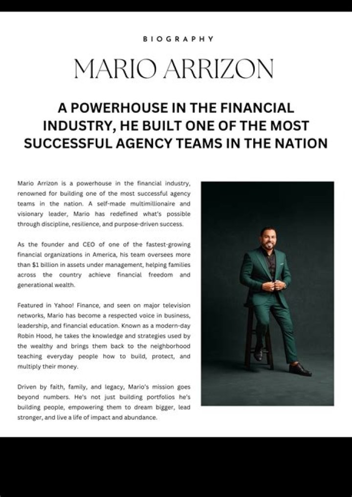 Mario Arrizon Net Worth: Financial Success and Career Highlights