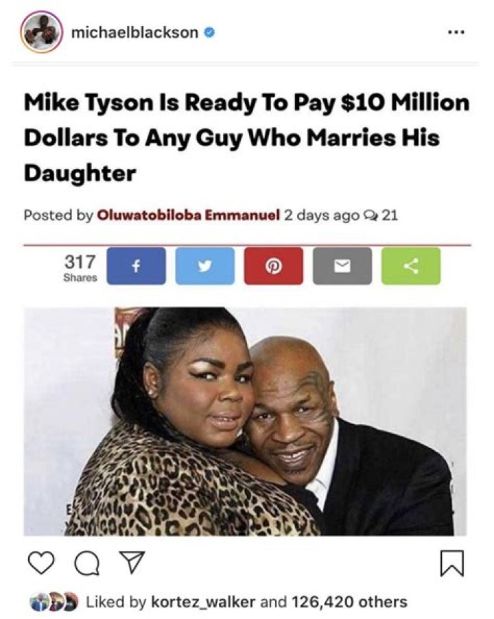 Mike Tyson Pays Someone to Marry His Daughter: A Deep Dive into the Controversy